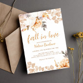 Invitation Citrouille Autumn Floral Fête des mariées