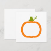 Invitation citrouille avec place pour votre texte (Devant / Derrière)