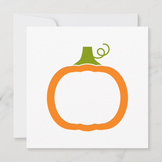 Invitation citrouille avec place pour votre texte (Devant)