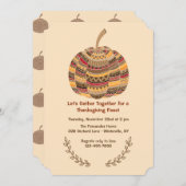 Invitation Citrouille Aztec (Devant / Derrière)