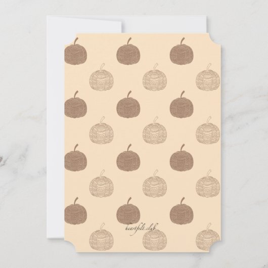 Invitation Citrouille Aztèque (Dos)