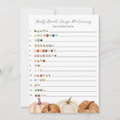 Invitation Citrouille Baby Books Emoji Game Card (Devant)