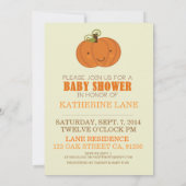 Invitation Citrouille Baby shower (Dos)
