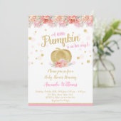 Invitation Citrouille Baby shower (Debout devant)