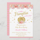 Invitation Citrouille Baby shower (Devant / Derrière)