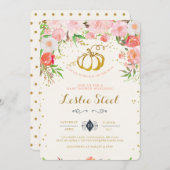 Invitation Citrouille Baby shower (Devant / Derrière)