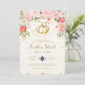 Invitation Citrouille Baby shower (Debout devant)