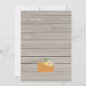 Invitation citrouille Baby shower (Dos)