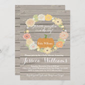 Invitation citrouille Baby shower (Devant / Derrière)