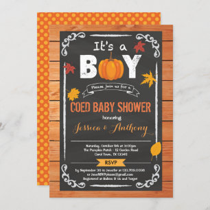 Invitation Citrouille Baby shower