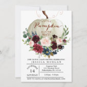 Invitation citrouille Baby shower - Baby shower d' (Devant)