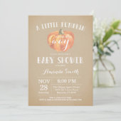 Invitation citrouille Baby shower d'automne Vintag (Debout devant)