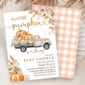 Invitation Citrouille Baby shower de camion Automne Neutre ge