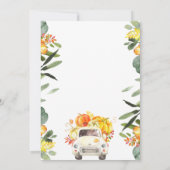 Invitation citrouille Baby shower de camion avec v (Dos)