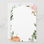 Invitation citrouille Baby shower fille (Dos)