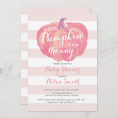 Invitation citrouille Baby shower fille (Devant / Derrière)