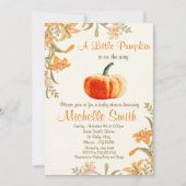 Invitation citrouille Baby shower, Petit Citrouill (Devant)