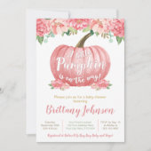 Invitation Citrouille Baby shower| Rose (Devant)