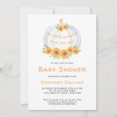 Invitation Citrouille Baby shower Sunflowers (Devant)