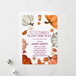 Invitation citrouille Baby shower, Un petit Citrou