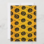 Invitation Citrouille Bats Halloween Éffrayant Un Anniversair (Dos)