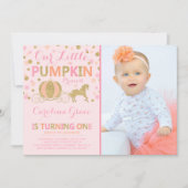 Invitation Citrouille Birthday Citrouille Princess (Devant)