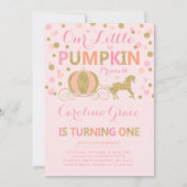 Invitation Citrouille Birthday Citrouille Princess (Devant)