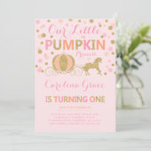 Invitation Citrouille Birthday Citrouille Princess (Debout devant)