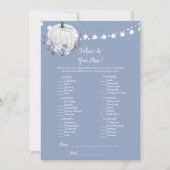 Invitation Citrouille blanc Ce qu'il y a dans votre sac Jeu d (Devant)