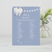 Invitation Citrouille blanc Ce qu'il y a dans votre sac Jeu d (Debout devant)