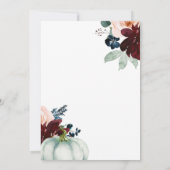 Invitation Citrouille blanc chute dans l'amour Baby shower In (Dos)