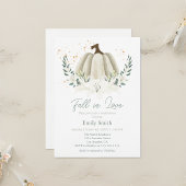 Invitation Citrouille blanc chute en Fête des mariées d'amour