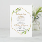 Invitation Citrouille blanc en Fête de l'mariée d'amour (Debout devant)