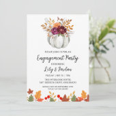 Invitation Citrouille blanc et Green Fall Engagement Party (Debout devant)