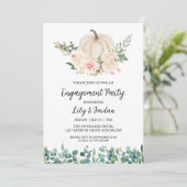 Invitation Citrouille blanc et Green Fall Engagement Party (Debout devant)