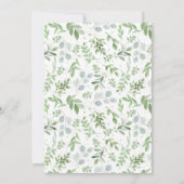 Invitation Citrouille blanc et verdure Brunch nuptial automne (Dos)