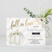 Invitation citrouille blanche coup de foudre (Debout devant)