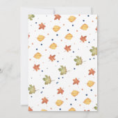 Invitation Citrouille bleu de la marine Baby shower d'automne (Dos)