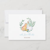 Invitation Citrouille Blue Fox Merci bois  (Devant)