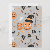 Invitation Citrouille Boo Halloween bash gris (Dos)