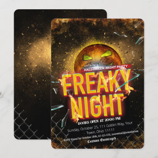 Invitation Citrouille boule à facettes disco pour soirée d'Ha