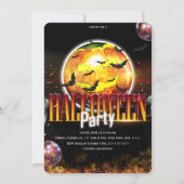Invitation Citrouille boule disco Halloween effrayant (Devant)