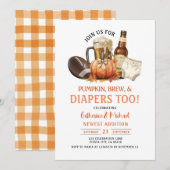 Invitation Citrouille brassent et dessinent trop Baby shower  (Devant / Derrière)