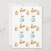 Invitation Citrouille Camion Automne Garçon fête d'anniversai (Dos)