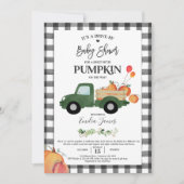 Invitation Citrouille Camion Baby shower d'automne neutre pou (Devant)