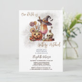 Invitation Citrouille Casquette de sorcière Boire Fête des ma (Debout devant)