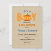Invitation Citrouille, c'est un petit baby shower d'invitatio (Devant)