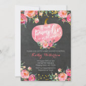 Invitation Citrouille Chalkboard Pink Fall (Devant)