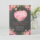 Invitation Citrouille Chalkboard Pink Fall (Debout devant)