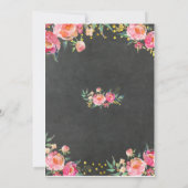Invitation Citrouille Chalkboard Pink Fall (Dos)